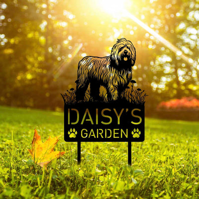 Custom Komondor Dog Metal Memorial Garden Stake Personalized Pet Grave Marker Name Sign Remembrance Stake Decor Sympathy Dog Loss