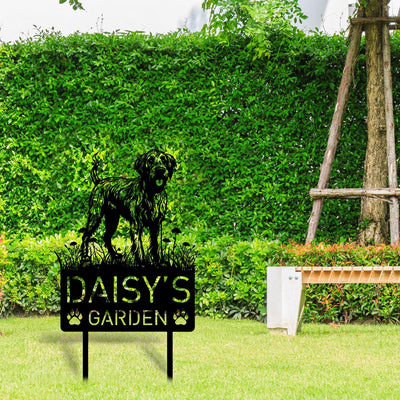 Custom Irish Wolfhound Dog Metal Memorial Garden Stake Personalized Pet Grave Marker Name Sign Remembrance Stake Decor Sympathy Loss