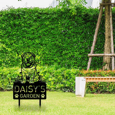 Custom Chinese Shar Pei Dog Metal Memorial Garden Stake Personalized Pet Grave Marker Name Sign Remembrance Stake Decor Sympathy Dog Loss