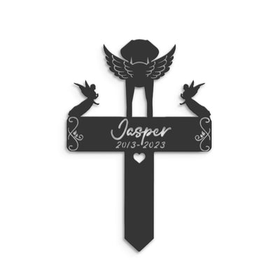 Custom Weimaraner Dog Memorial Stake Metal Personalized Dog Loss Grave Marker Sign Remembrance Stake Decor Angel Wing Pet Sympathy Sign