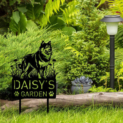 Custom Alaskan Malamute Dog Metal Memorial Garden Stake Personalized Pet Grave Marker Name Sign Remembrance Stake Decor Sympathy Dog Loss