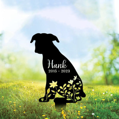Custom Dog Memorial Stake, Metal Stake, Boxer Dog Loss, Sympathy Sign, Pet Grave Marker, Remembrance Stake, Outdoor Sign, Boxer Stake