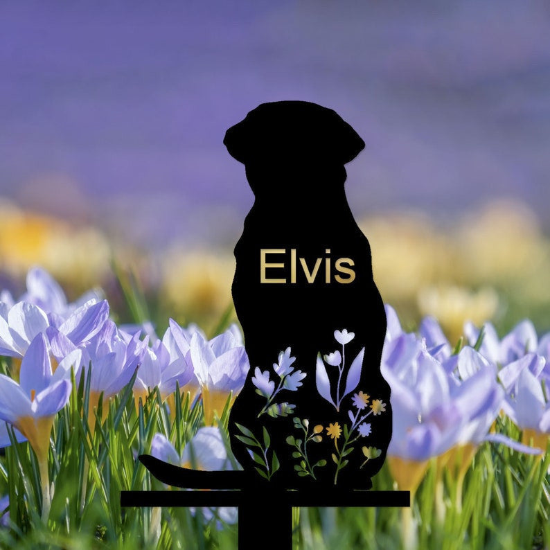 Dog Memorial Stake Personalized, Labrador Retriever Sign, Sympathy Sign, Pet Grave Marker, Remembrance Stake, Dog Garden Sign, Dog Loss Gift
