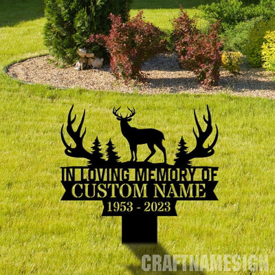 Custom Deer Hunting Memorial Stake, Cemetery Stake, Grave Marker, Memorial Stake, Hunter Loss, In Memorial Of Gift, Hunter Loss, Dad Lost