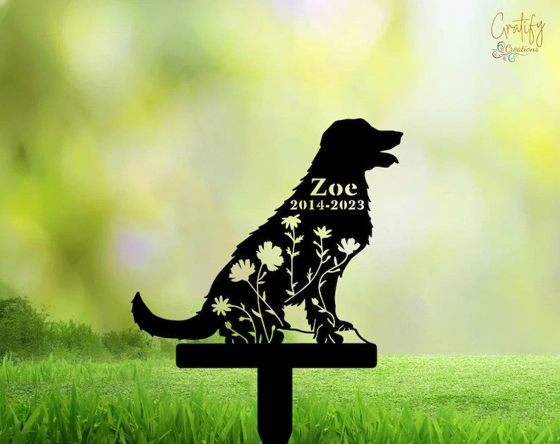Labrador Retrievers Dog Sign Dog Memorial Stake, Metal Stake, Sympathy Sign, Pet Grave Marker, Remembrance Stake, Pet Memorial Gift