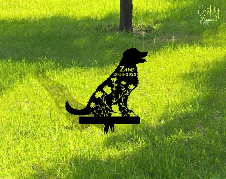 Labrador Retrievers Dog Sign Dog Memorial Stake, Metal Stake, Sympathy Sign, Pet Grave Marker, Remembrance Stake, Pet Memorial Gift