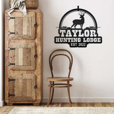 Custom Deer Hunting Metal Sign Home Decor Wall Art