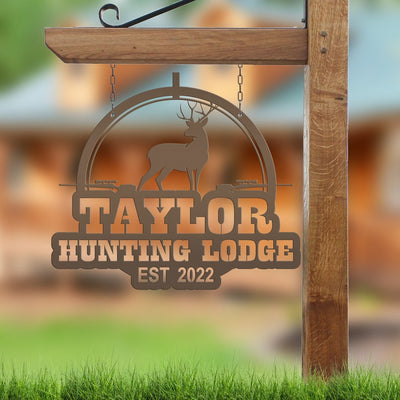 Custom Deer Hunting Metal Sign Home Decor Wall Art