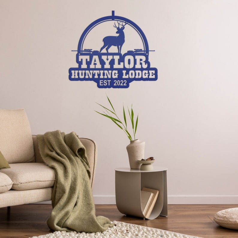 Custom Deer Hunting Metal Sign Home Decor Wall Art