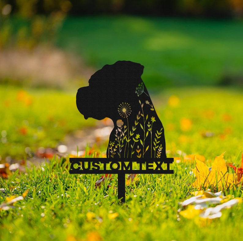 Custom Boxer Dog Memorial Stake Sign,Pet Grave Markers Sign, Metal Sign With Stake,Pet Loss Gift,Sympathy Sign, Remembrance Stake