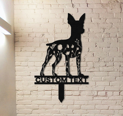 Custom Miniature Pinscher Memorial Stake Sign,Pet Grave Markers Sign, Metal Sign With Stake,Pet Loss Gift,Sympathy Sign, Remembrance Stake