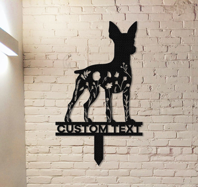 Custom Miniature Pinscher Memorial Stake Sign,Pet Grave Markers Sign, Metal Sign With Stake,Pet Loss Gift,Sympathy Sign, Remembrance Stake