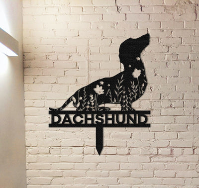 Custom Dachshund Memorial Stake Sign,Pet Grave Markers Sign, Metal Sign With Stake,Pet Loss Gift,Sympathy Sign, Remembrance Stake
