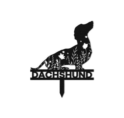 Custom Dachshund Memorial Stake Sign,Pet Grave Markers Sign, Metal Sign With Stake,Pet Loss Gift,Sympathy Sign, Remembrance Stake