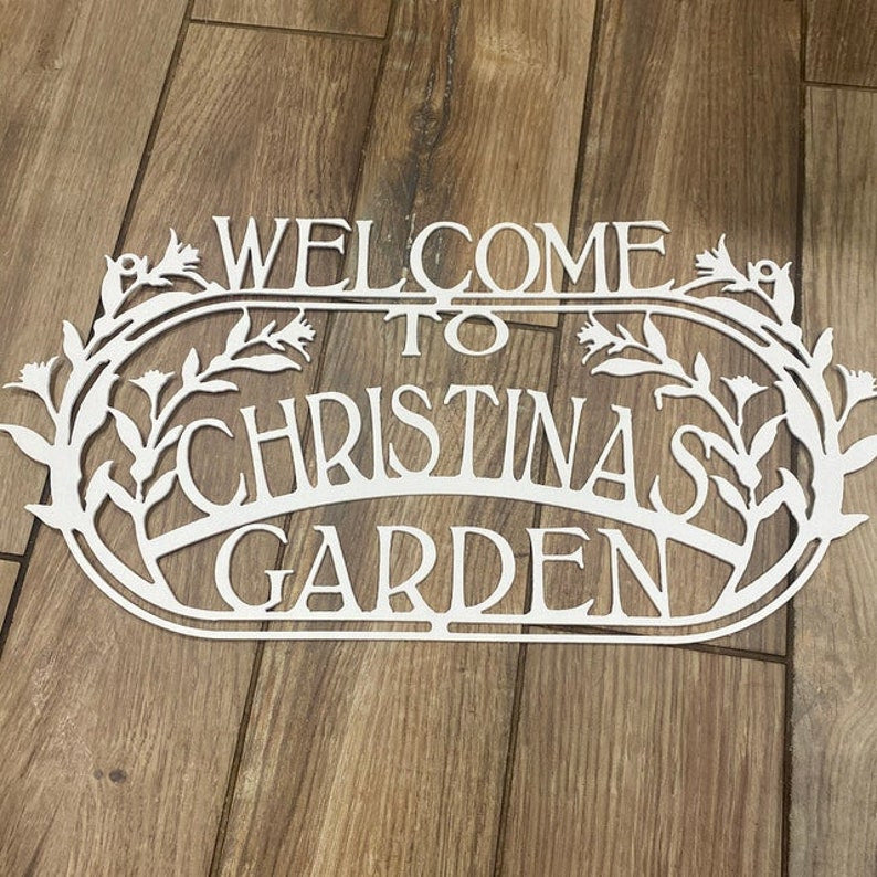 Custom Metal Hanging Garden Sign, Grandparents Day Garden Gift