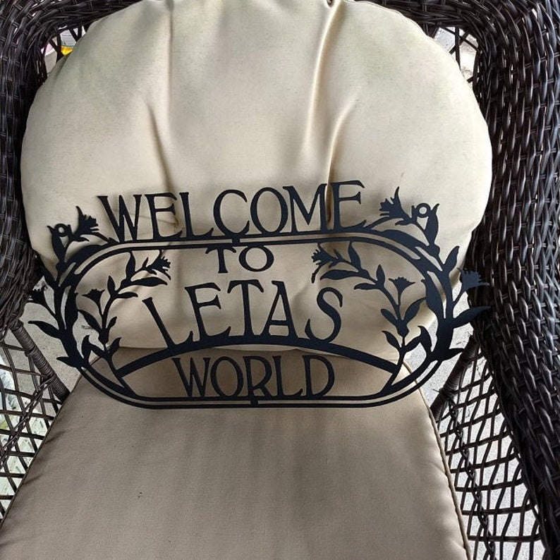 Custom Metal Hanging Garden Sign, Grandparents Day Garden Gift