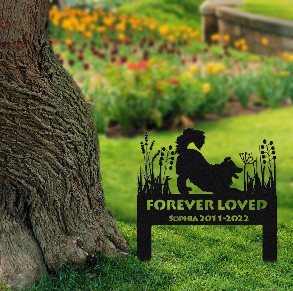 Border Collie Memorial Stake Sign Personalized Pet Grave Markers Sign Sign With Stake Pet Loss Gift Sympathy Sign Remembrance Stake