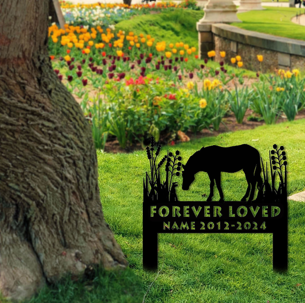 Horse Memorial Stake Sign Personalized Pet Grave Markers Sign Horse Sign With Stake Pet Loss Gift Sympathy Sign Remembrance Stake