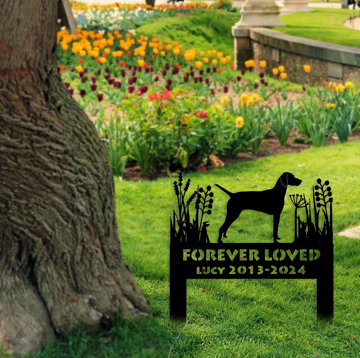 Vizsla Corten Memorial Stake Sign Personalized Pet Grave Markers Sign Vizsla Sign With Stake Pet Loss Gift Sympathy Sign Remembrance Stake