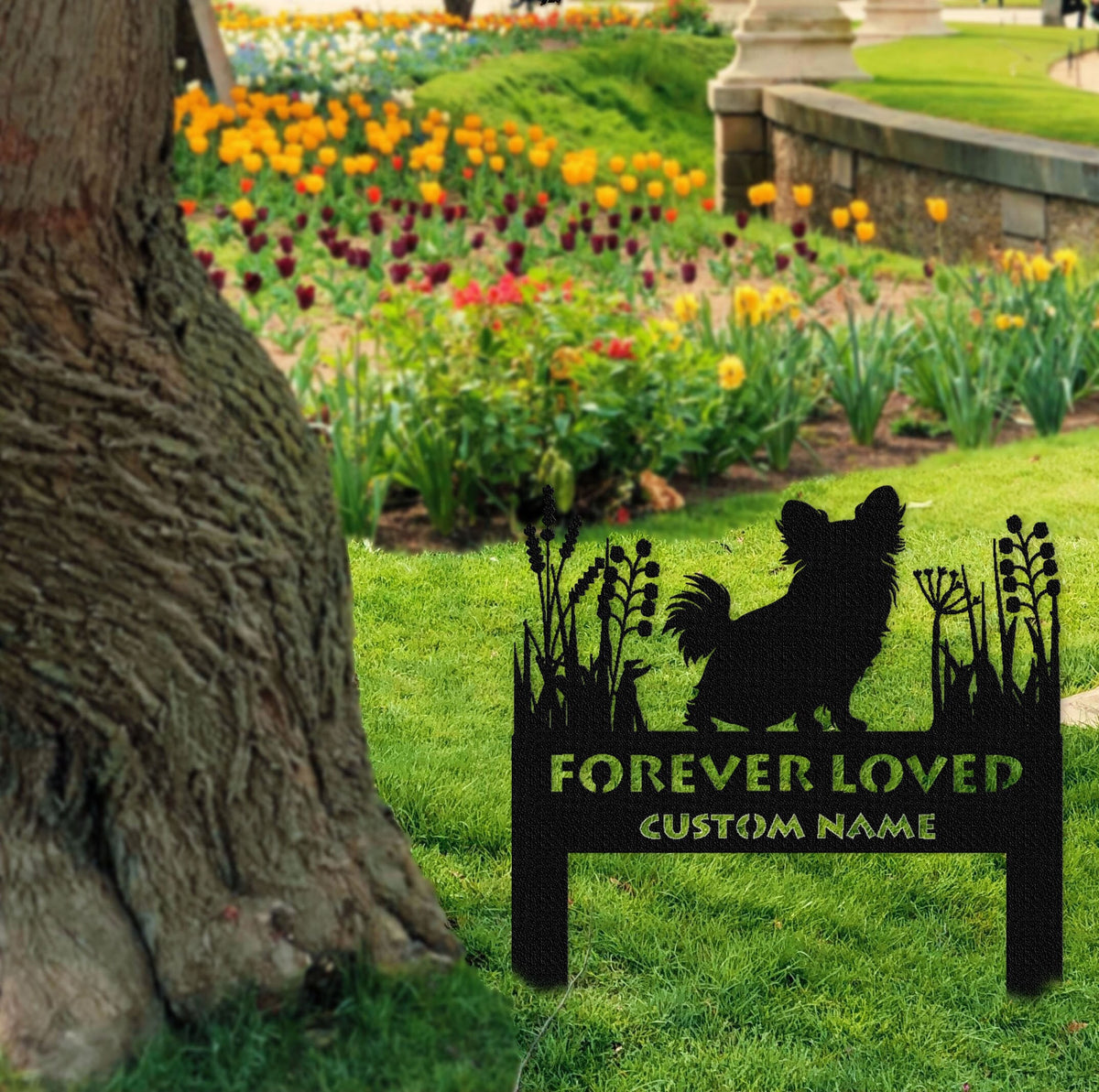 Pappilion Memorial Stake Sign Personalized Pet Grave Markers Sign Pappilion Sign With Stake Pet Loss Gift Sympathy Sign Remembrance Stake
