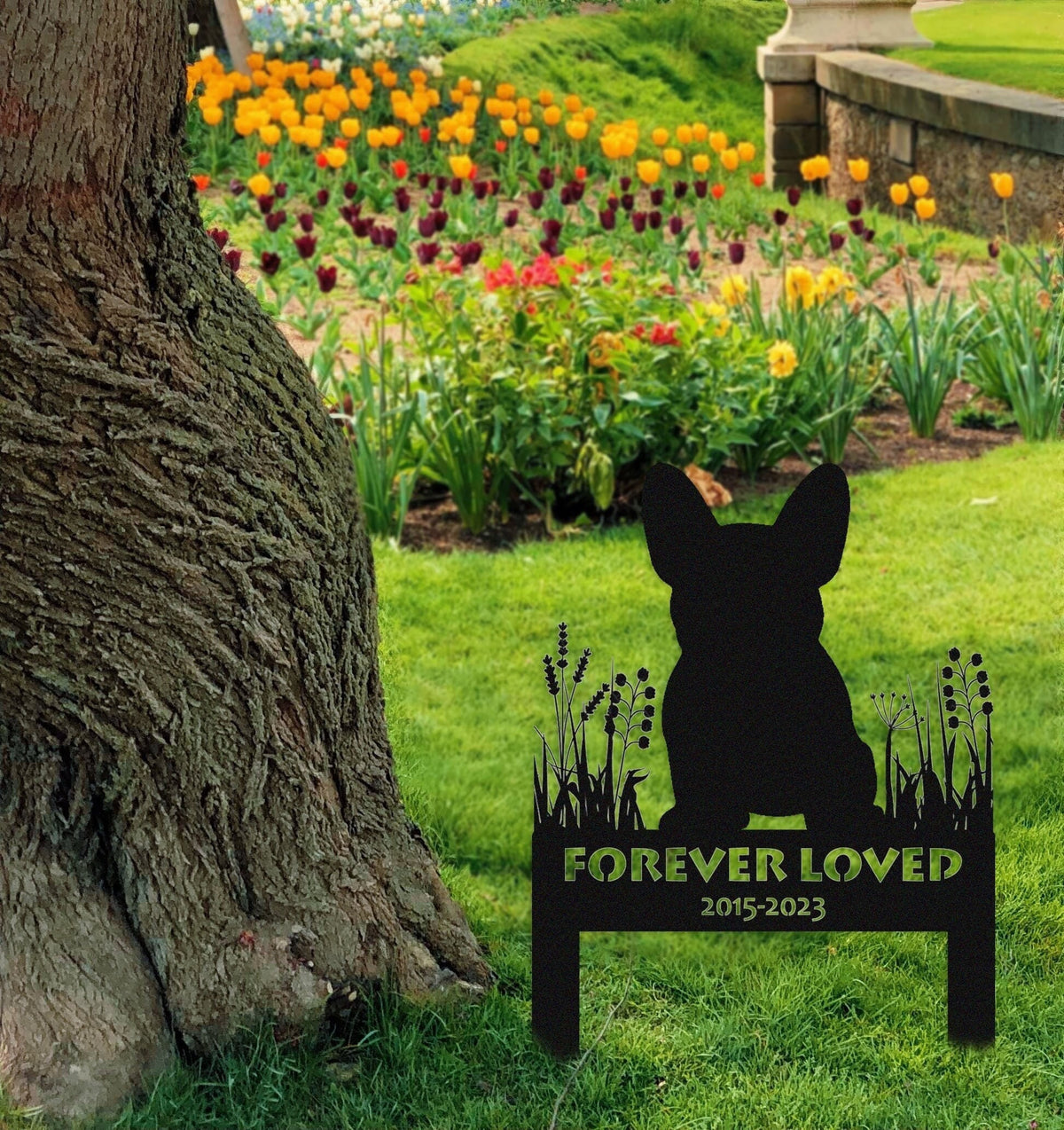 French Bulldog Memorial Stake Sign Personalized Pet Grave Markers Sign Custom Sign With Stake Pet Loss Gift Sympathy Sign Remembrance Stake