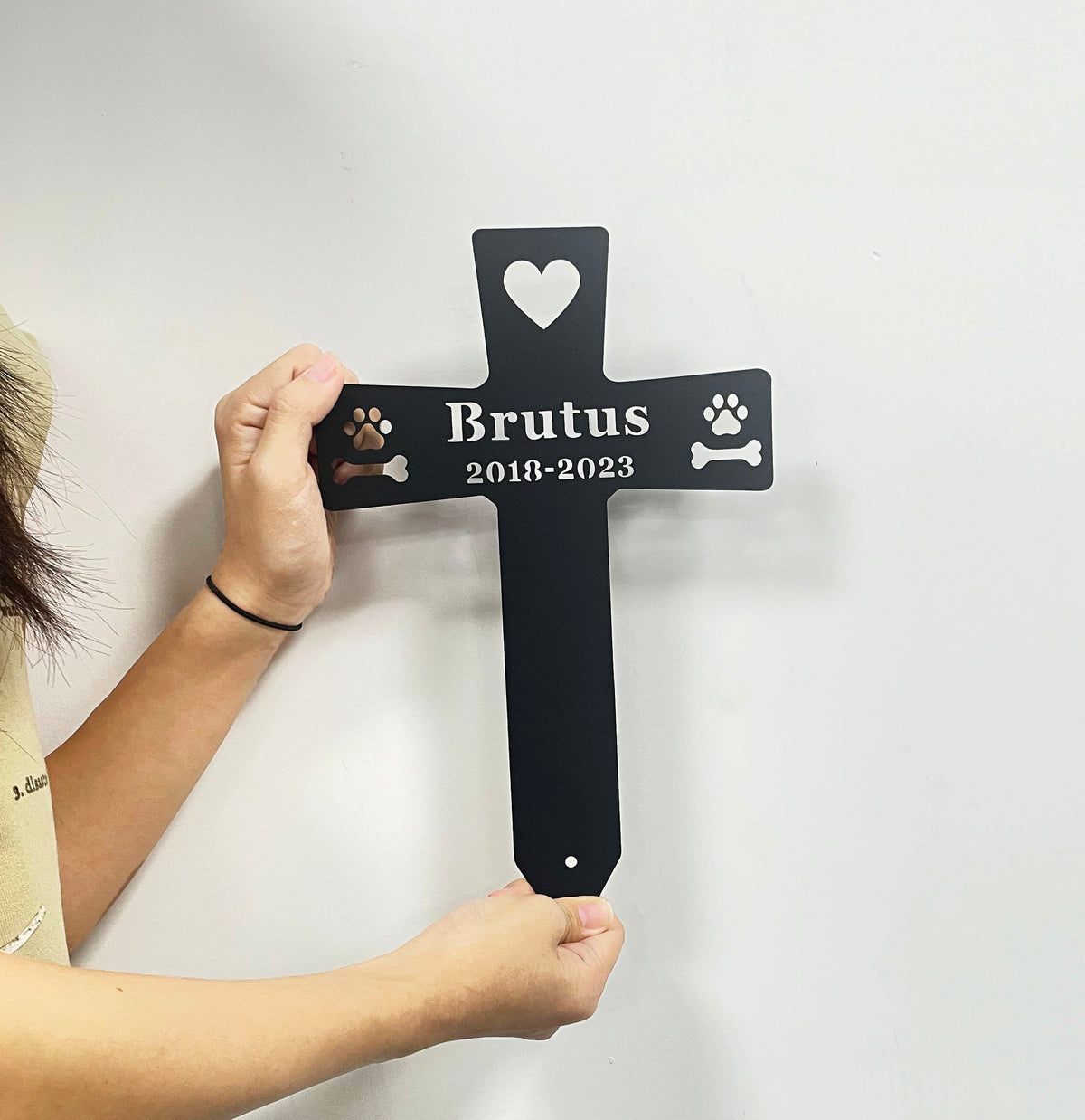 Custom Cross Pet Memorial Stake Sign Pet Grave Markers Sign Sign With Stake Pet Loss Gift Cat Sympathy Sign Remembrance Stake Garden Decor