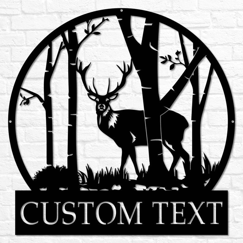 Custom Cabin Decor | Gift for Him | Custom Hunting Sign | Hunter Gift | Metal Outdoor Signs | Deer Hunter Sign | Metal Camping Sign Dad Gift