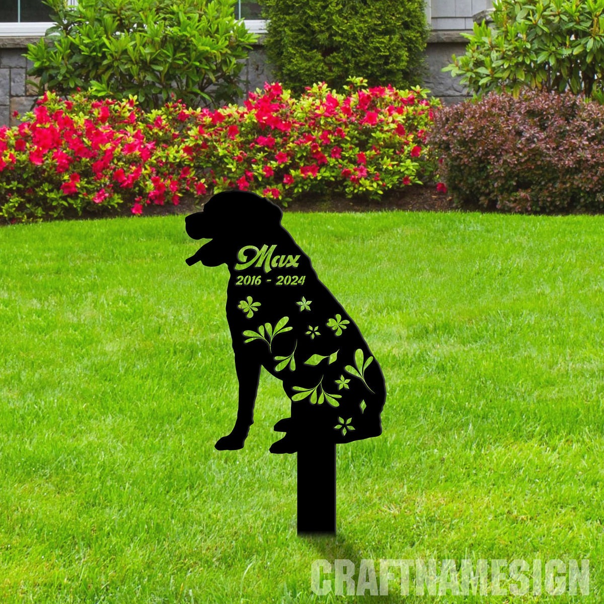 Custom Rottweiler Dog Memorial Stake Personalized Rottweiler Dog Garden Memorial Pet Memorial Plaque Cemetery Stake Remembrance Gift
