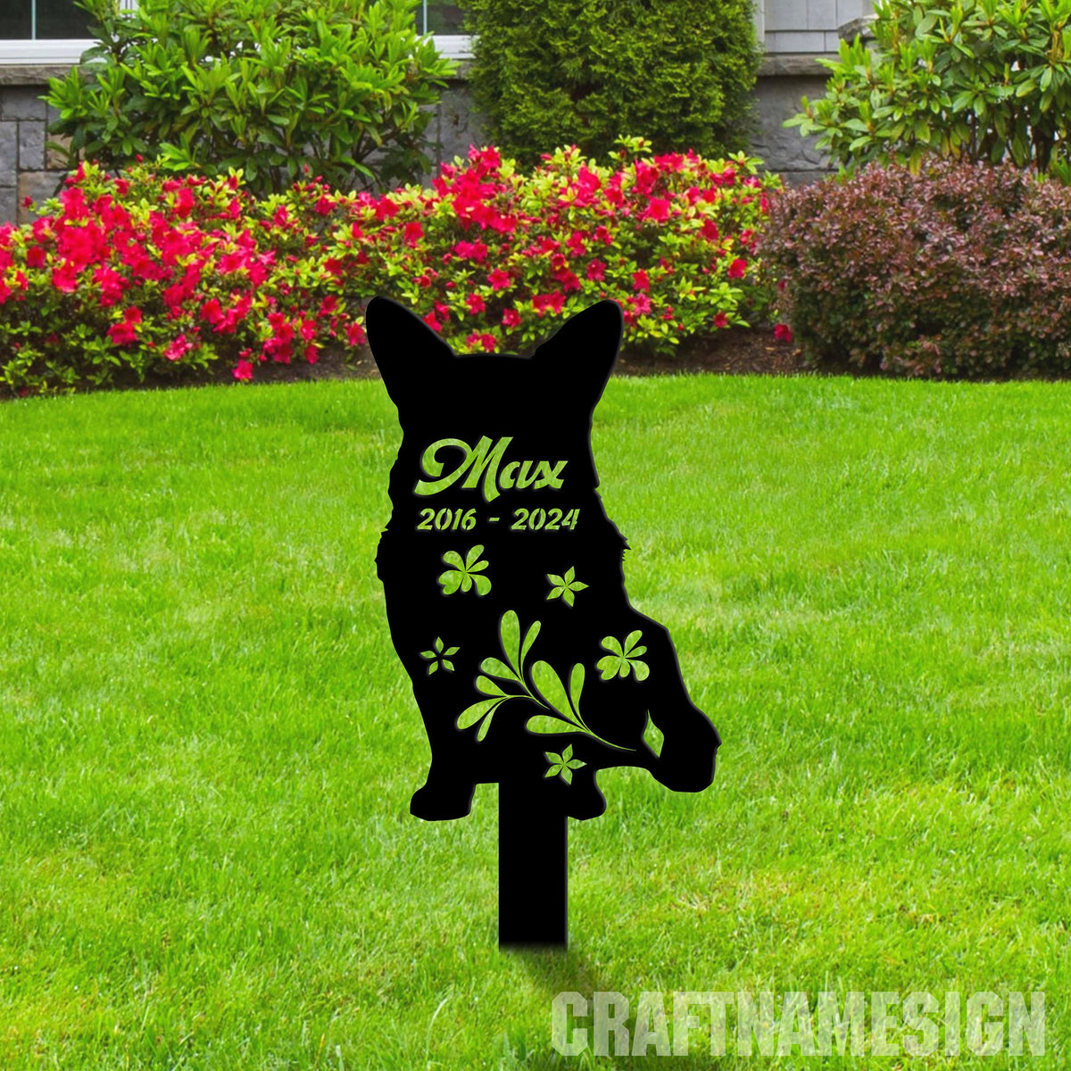 Custom Corgi Memorial Stake Personalized Corgi Dog Garden Memorial Pet Memorial Plaque Cemetery Stake Remembrance Gift Dog Loss Stake
