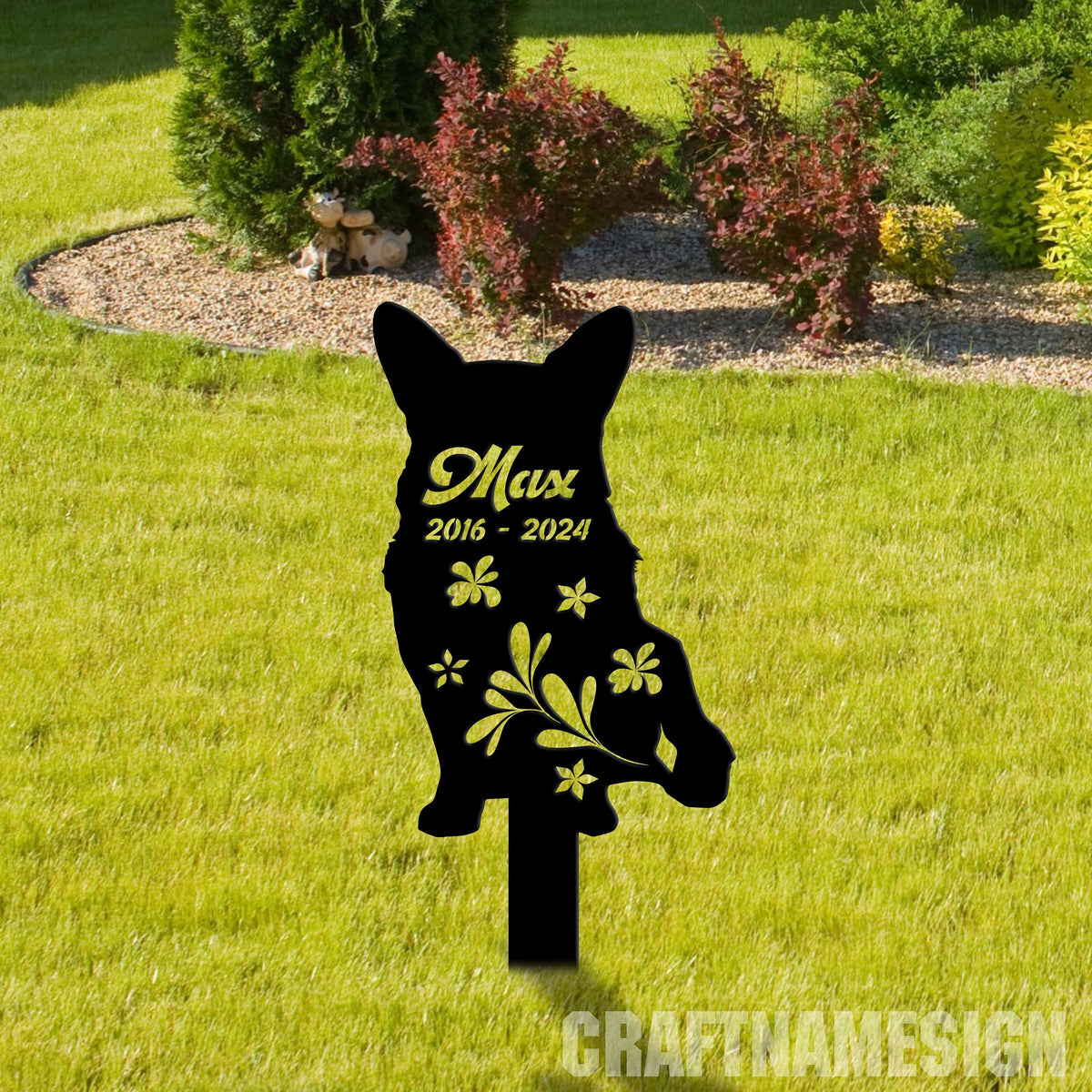Custom Corgi Memorial Stake Personalized Corgi Dog Garden Memorial Pet Memorial Plaque Cemetery Stake Remembrance Gift Dog Loss Stake