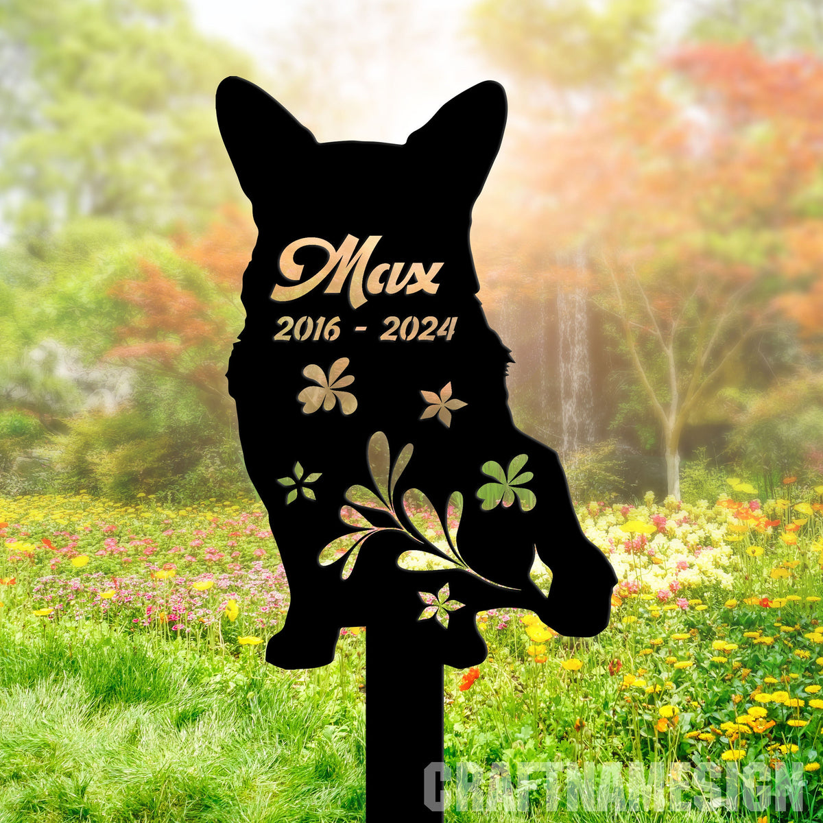 Custom Corgi Memorial Stake Personalized Corgi Dog Garden Memorial Pet Memorial Plaque Cemetery Stake Remembrance Gift Dog Loss Stake