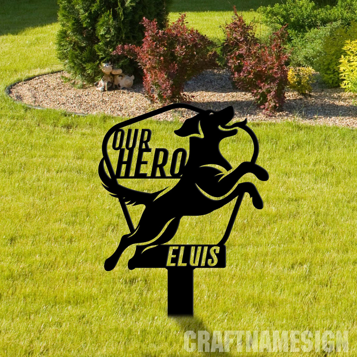 Personalized Dog Metal Garden Stake Custom Pet Garden Stake Decor Every Dog Breed Metal Stake Grandma Garden Gift Dog Lover Gift