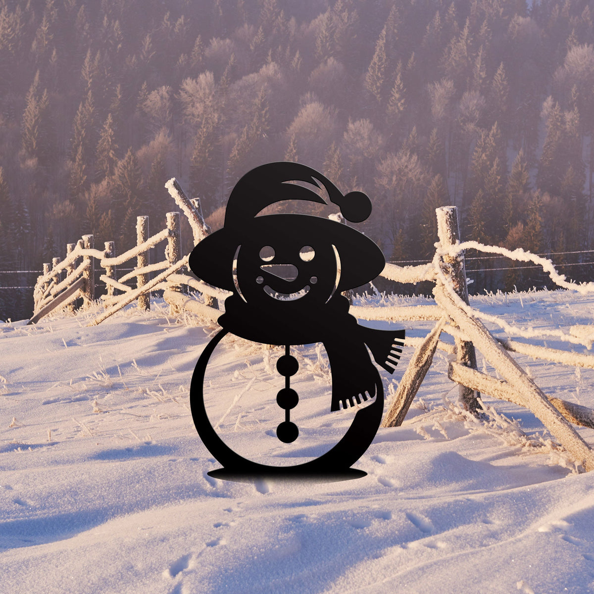Christmas Snowman Stake Outdoor Decor Christmas Outdoor Decoration Snow Man Gift Winter Yard Art Lawn Decor Snowman Garden Stake