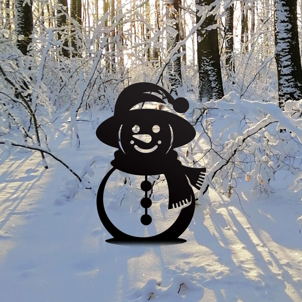 Christmas Snowman Stake Outdoor Decor Christmas Outdoor Decoration Snow Man Gift Winter Yard Art Lawn Decor Snowman Garden Stake