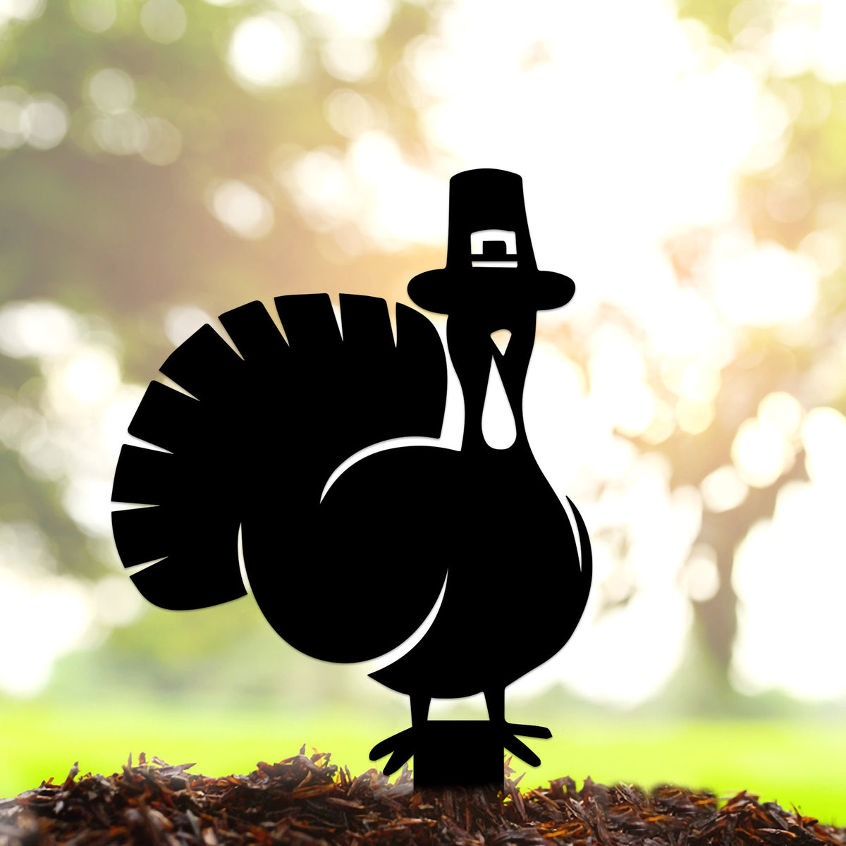 Thanksgiving Turkey Shadow Caster Metal Stake Thanksgiving Outdoor Decor Garden Stake Thanksgiving Shadow Caster Turkey Metal Yard Art