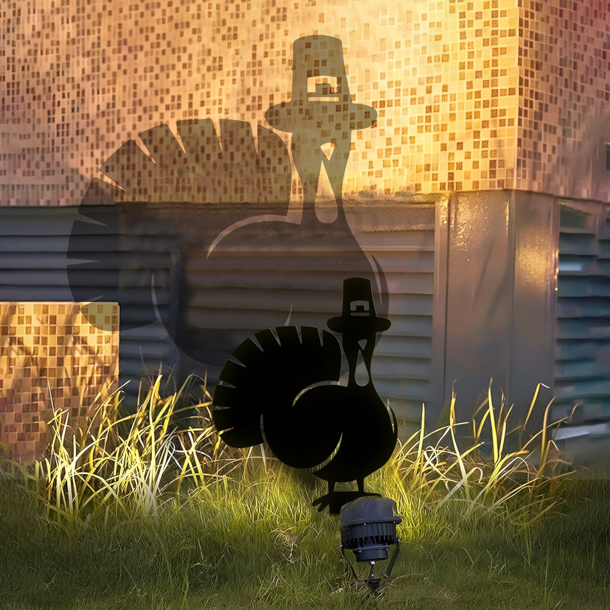 Thanksgiving Turkey Shadow Caster Metal Stake Thanksgiving Outdoor Decor Garden Stake Thanksgiving Shadow Caster Turkey Metal Yard Art