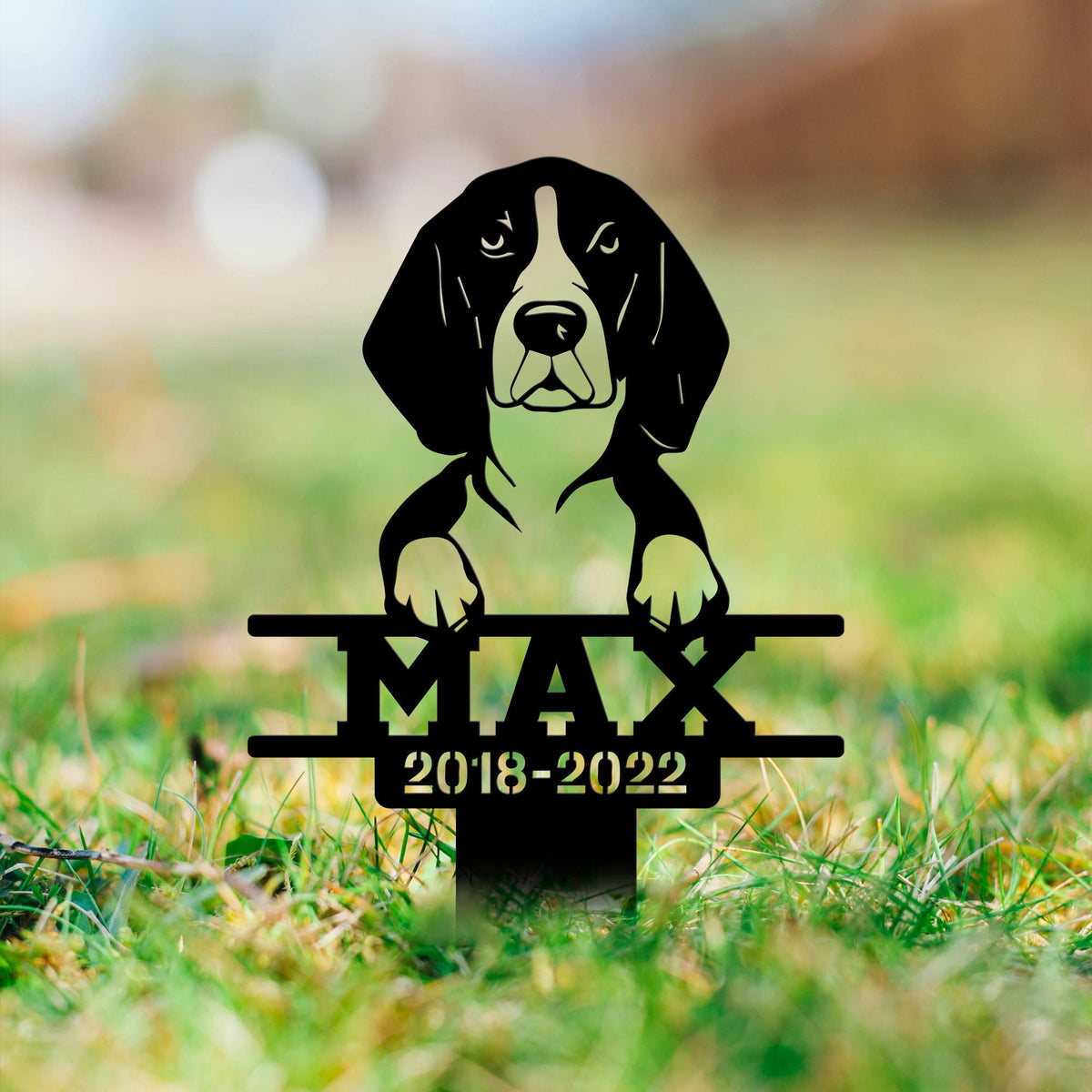 Beagle Metal Stake With Solar Led Light Beagle Garden Stake Dog Memorial Stake Beagle Metal Yard Art Pet Loss Dog Loss Gift Outdoor Sign