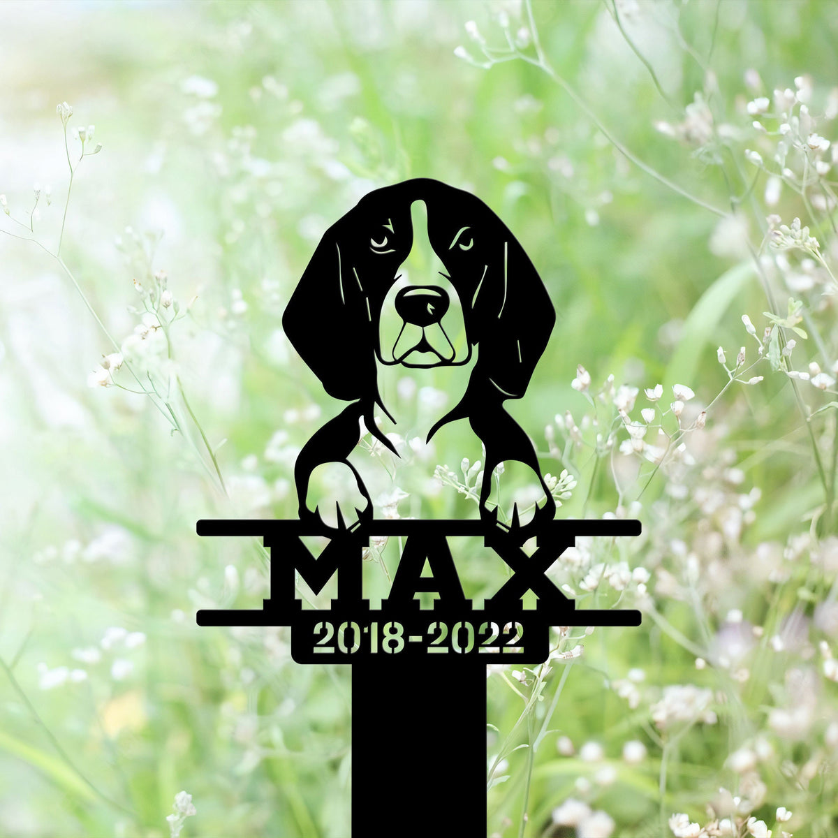 Beagle Metal Stake With Solar Led Light Beagle Garden Stake Dog Memorial Stake Beagle Metal Yard Art Pet Loss Dog Loss Gift Outdoor Sign
