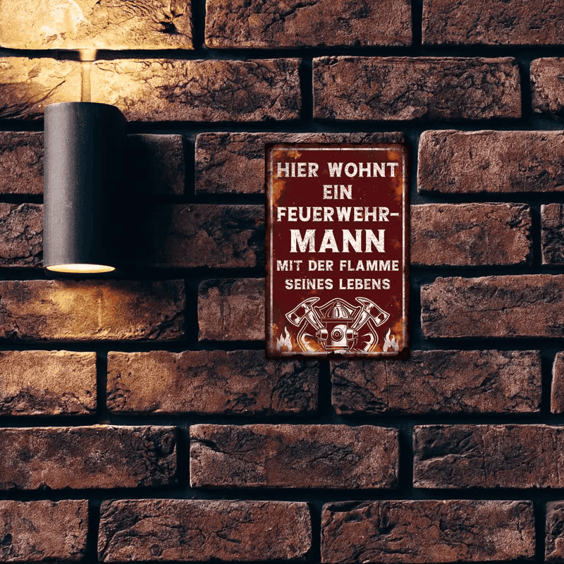 Vintage Fire Brigade Metal Sign Wall Art Decor Gift For Friend Family Firefighters