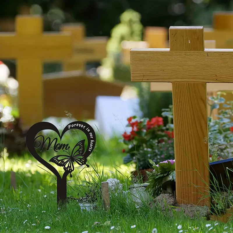 Butterfly-Shaped Memorial Garden Stake Heartfelt Sympathy Gift for Loss of Father, Dad, or Loved One - Cemetery, Yard Art Decoration