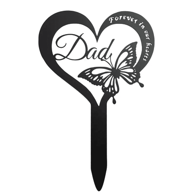 Butterfly-Shaped Memorial Garden Stake Heartfelt Sympathy Gift for Loss of Father, Dad, or Loved One - Cemetery, Yard Art Decoration