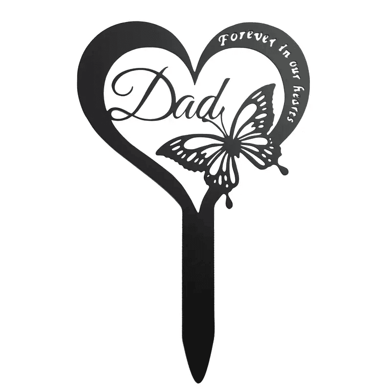 Butterfly-Shaped Memorial Garden Stake Heartfelt Sympathy Gift for Loss of Father, Dad, or Loved One - Cemetery, Yard Art Decoration