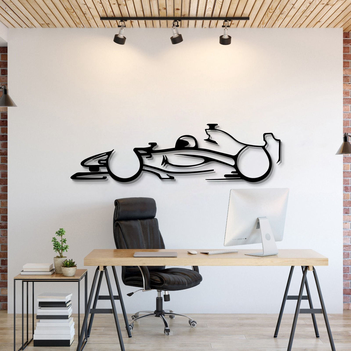 Formula 1 Metal Car Silhouette Sign, Personalized Car Metal Wall Art, Gift For Him, Gift For Her, Gift For Car Lovers Wall Art - Kids Room Edition - M
