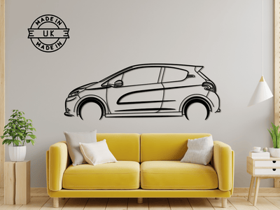 208 Gti 30th Anniversary Detailed Silhouette Metal Wall Art Car Metal Sign Gift Idea For Him/ Her Car Lovers