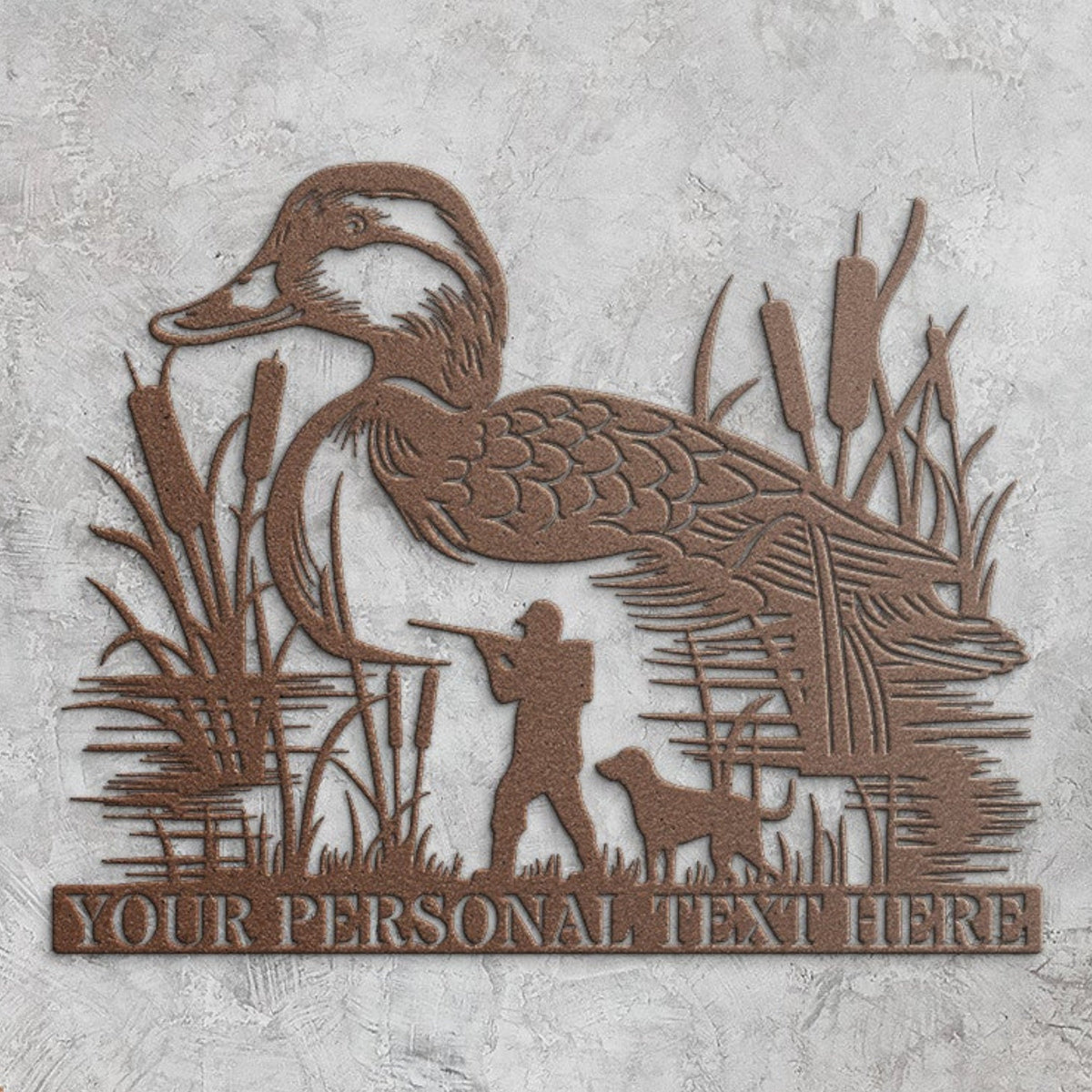Personalized Duck Hunter Name Metal Sign Gift Custom Hunting Wall Decor Gift