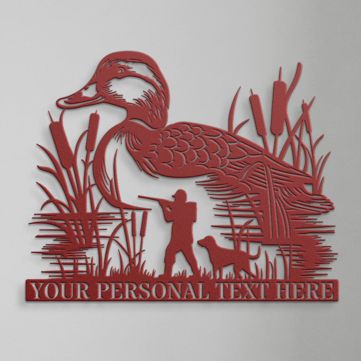 Personalized Duck Hunter Name Metal Sign Gift Custom Hunting Wall Decor Gift