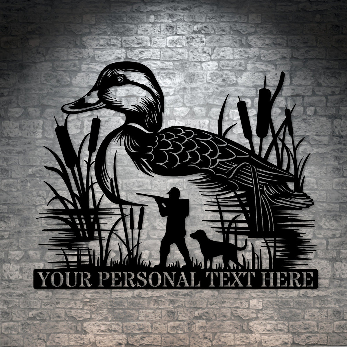 Personalized Duck Hunter Name Metal Sign Gift Custom Hunting Wall Decor Gift