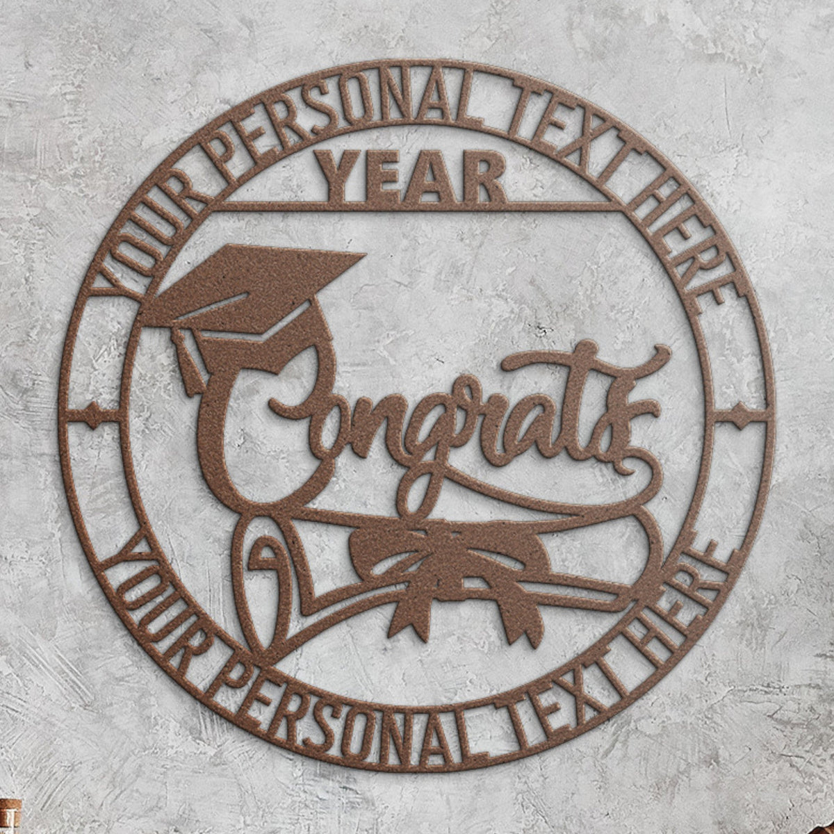Personalized Congratulation Name And Year Metal Sign Custom Graduation Wall Decor Gift