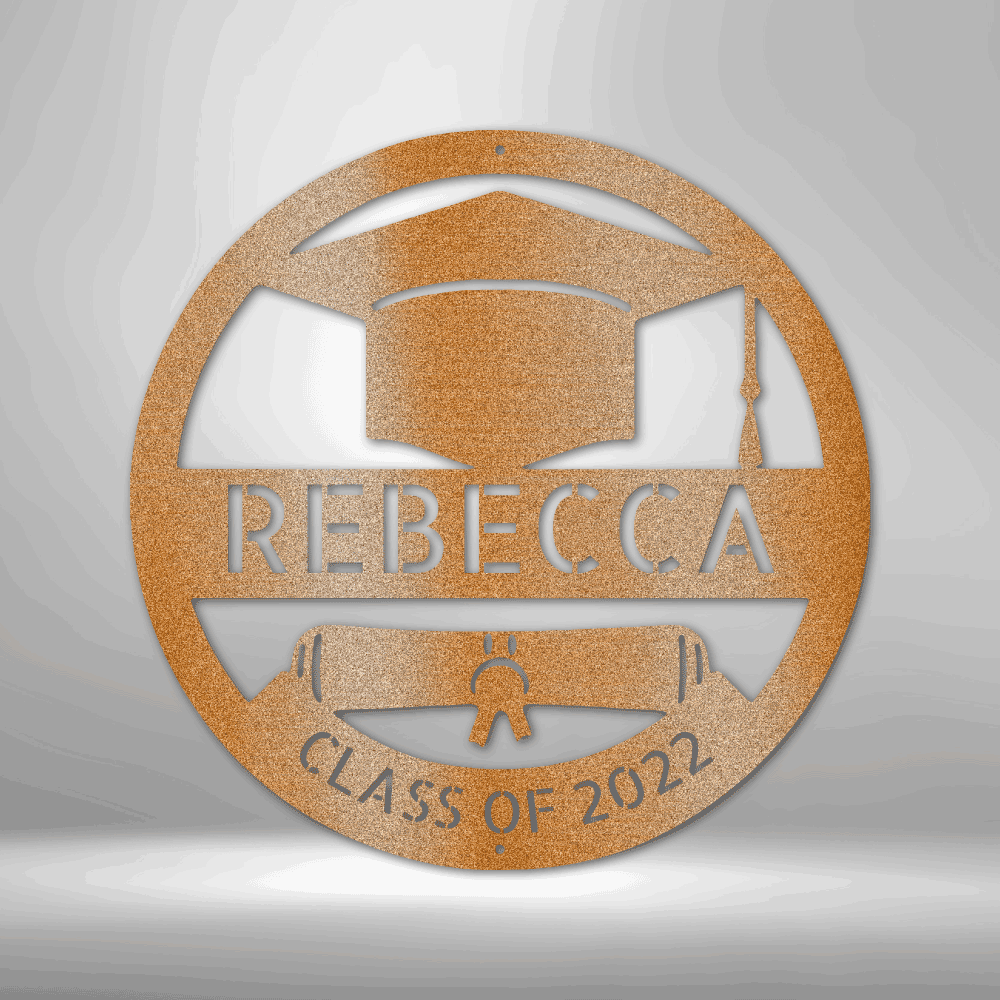 Personalized Graduation Cap Name Custom Metal Sign