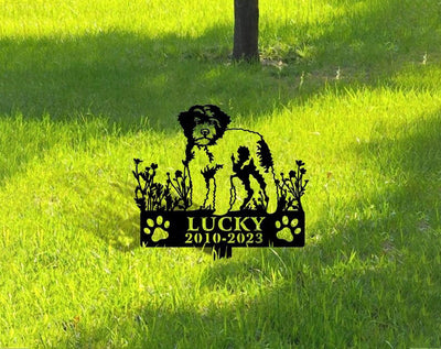 Lagotti Romagnoli Dog Grave Marker Garden Stakes Dog Sympathy Gift Cemetery Decor Memorial Custom Metal Signs